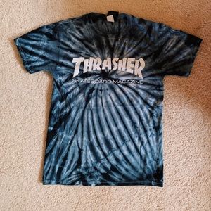 Men’s Thrasher Indigo Tye Dye Tee Size Small